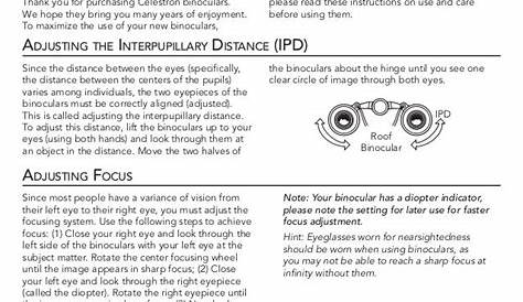 Instruction Manual | Celestron Outland X Binoculars