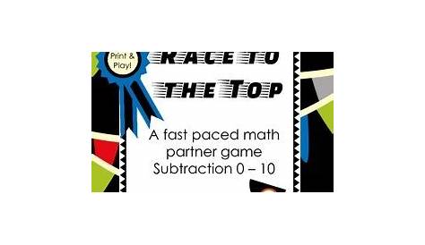 Race to the Top - Math Game {SUBTRACTION/DIFFERENCES 1-10} | TpT