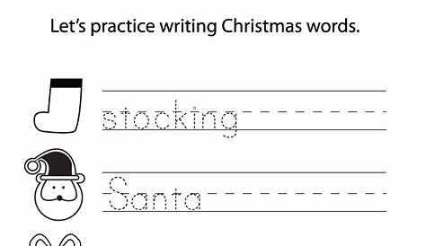 Free Preschool Christmas Writing Worksheet