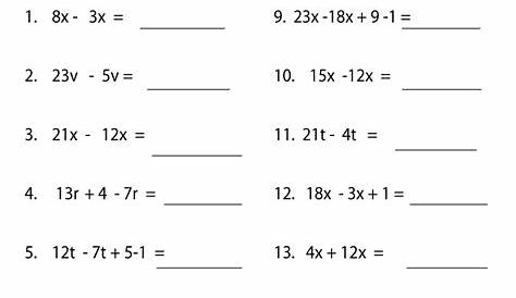 math expressions worksheet