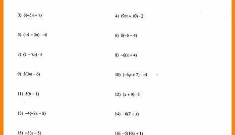 Algebra 1 Worksheets