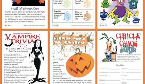 Halloween Printable Games | Party Games | PartyIdeaPros.com