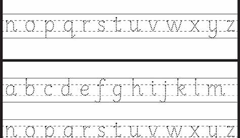 printable alphabet trace letters