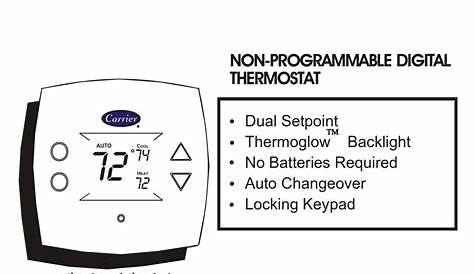 carrier thermostat programming manual