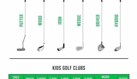 youth golf clubs size chart