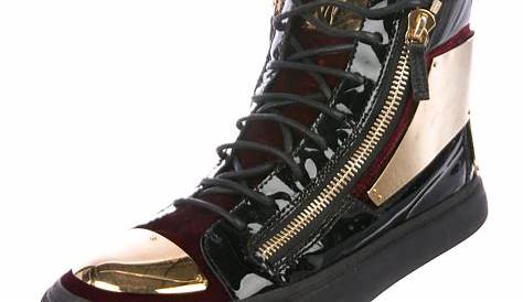 Giuseppe Zanotti Velvet Metallic Sneakers - Black Sneakers, Shoes