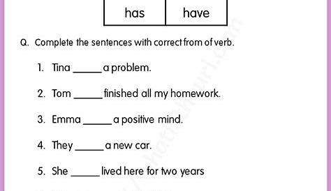 has-or-have-worksheet-2 - Your Home Teacher