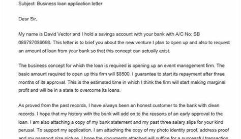 22+ Sample Loan Application Letters - PDF, DOC