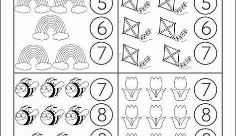spring counting worksheets