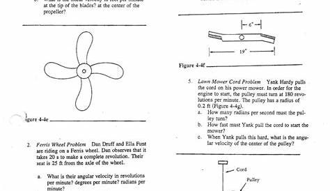 linear and angular velocity worksheet