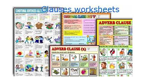 Clauses worksheets