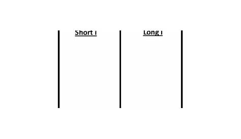 long and short i worksheet