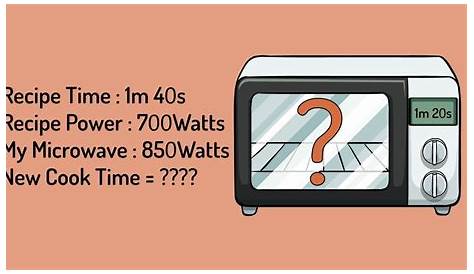 Microwave Conversion Chart 1000 To 900 - Conversion Chart Examples