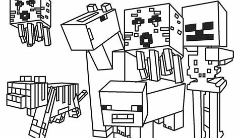 mobs minecraft coloring pages