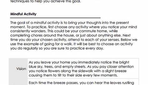 printable dbt mindfulness worksheets