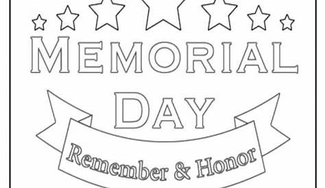 Memorial Day Coloring Pages Kids Activities Blog