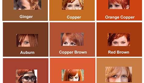 shades of red hair dye chart