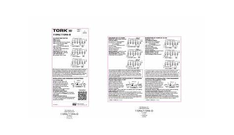 TORK 1109A Mechanical Lighting Timer Operating Guide | Manualzz