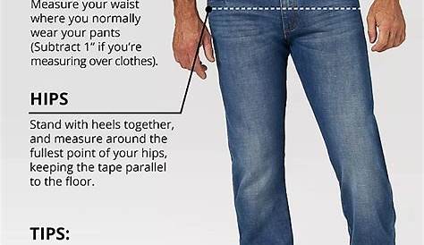 wrangler jeans sizing chart