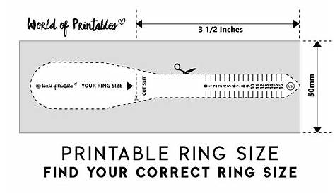 Printable Ring Size Chart - Find Your Ring Size Easy - World of Printables
