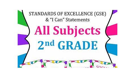Georgia Standards of Excellence 2nd Grade Standards- All Subjects | I