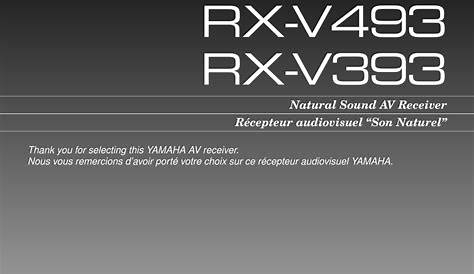 YAMAHA RX-V393 OWNER'S MANUAL Pdf Download | ManualsLib
