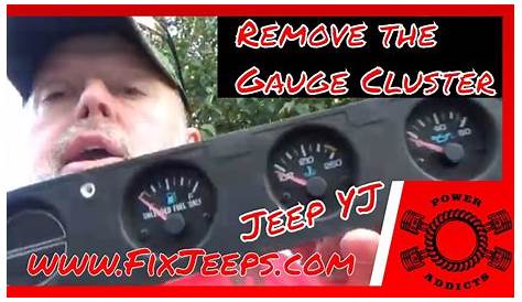 Jeep Wrangler YJ - How to Remove the gauge cluster #poweraddictscrew #