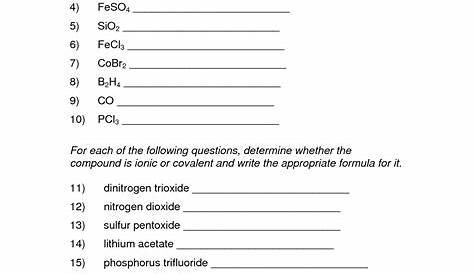 ionic compound worksheets 1 answer key
