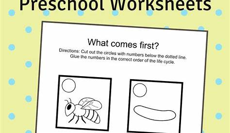 Printable Bee Life Cycle for Kids Worksheets