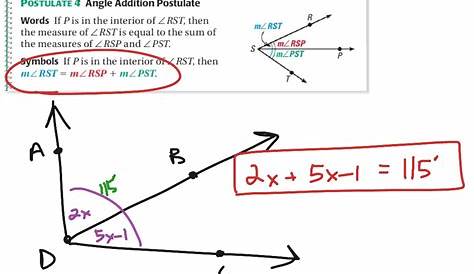 angle addition postulate in geometry