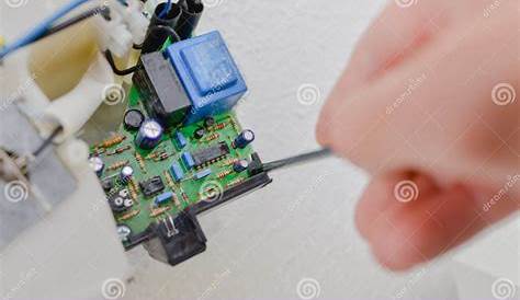 Hand dryer circuit board stock image. Image of hygiene - 123592533