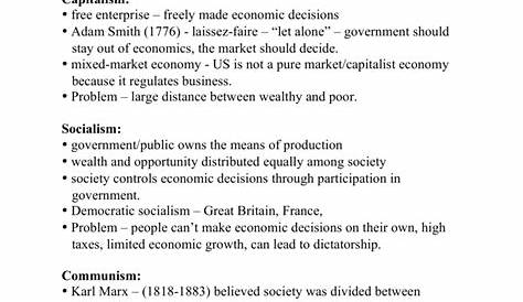 economic systems and decision making answers