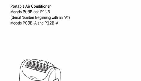Friedrich Air Conditioner Service Manual Model P09B