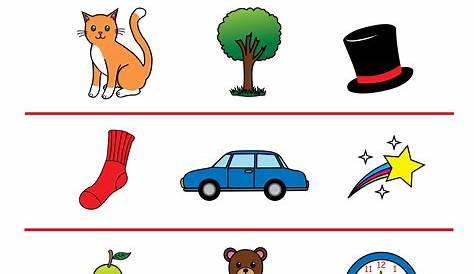 Primary School Rhyming Worksheet - Free Clip Art