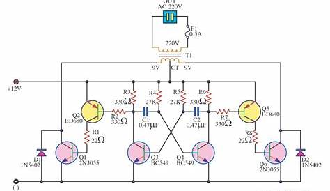 2n3055 inverter circuit diagram