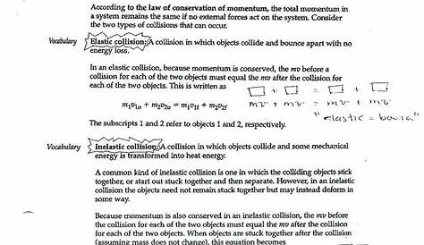 Physical Science Worksheet Conservation Of Energy 2