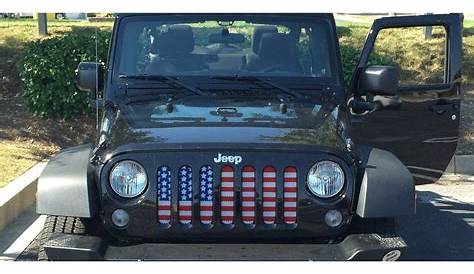 American Flag Jeep Grill - Trending