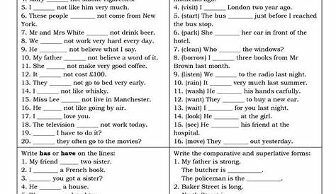 Esl Printable Grammar Worksheets - Printable Worksheets