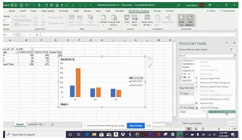 How to create a pivot chart - Excel tutorial - YouTube