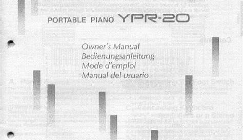 YAMAHA YPR-20 KEYBOARD USER MANUAL Service Manual download, schematics