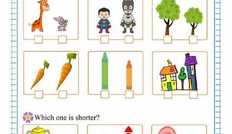 short a worksheets for kindergarten