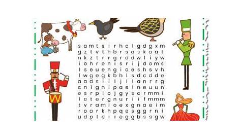12 Days of Christmas Word Search | Gr3-5 | PDF | Distance Learning