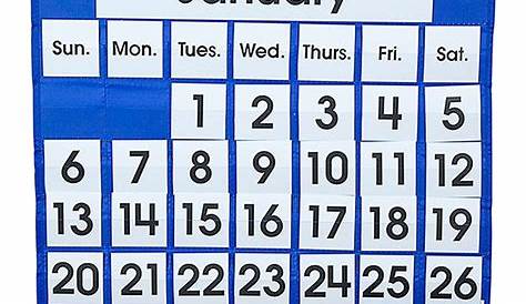 Monthly Calendar Pocket Chart | Pocket chart, Classroom calendar
