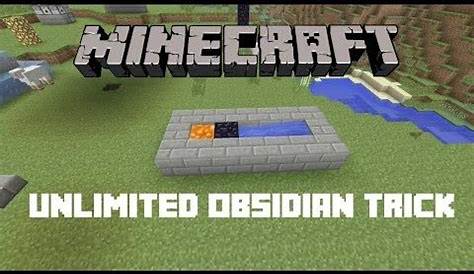 Minecraft: Easy Infinite Obsidian Farm (1 Lava bucket) - YouTube
