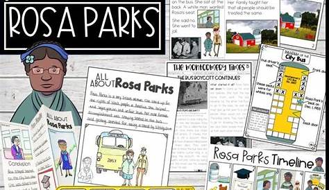 Rosa Parks Text Pack: Differentiated printable texts for classroom research | Rosa parks