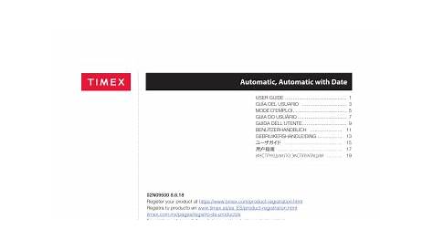 Timex Automatic User Guide | Manualzz