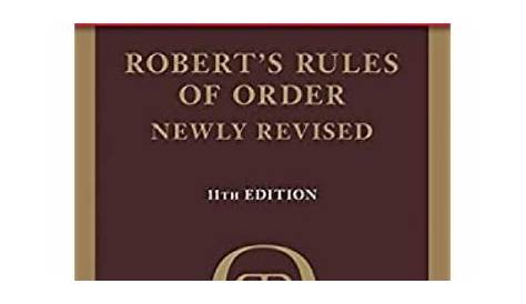 [PDF] DOWNLOAD READ Robert's Rules of Order Newly Revised (Robert's