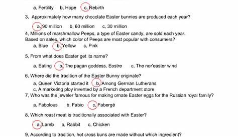 Free Printable Easter Quiz Questions And Answers - Free Printable Templates