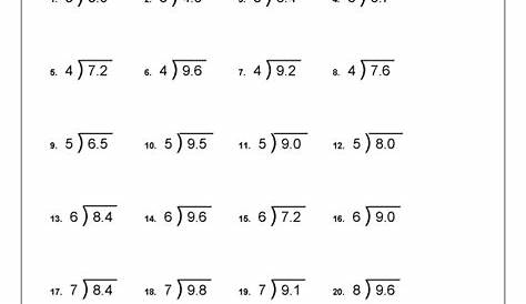 decimal long division worksheet pdf