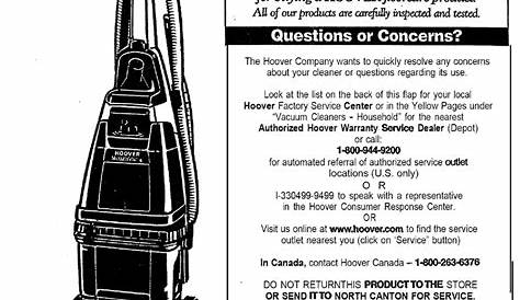Hoover F5875900 Owner's manual | Manualzz